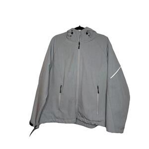 Champion Performance Men’s Full Zip Hooded Jacket Gray 3XL Loose Fit Lightweight